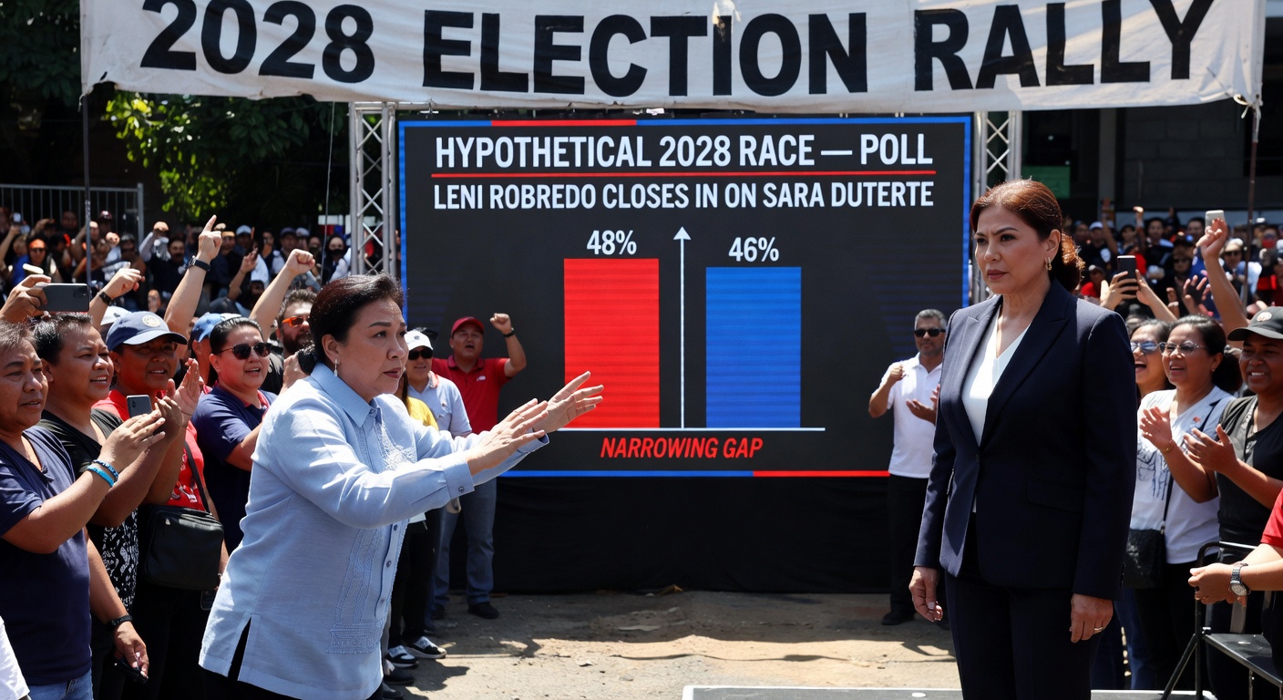 Leni Robredo closes in on Sara Duterte in hypothetical 2028 race — poll