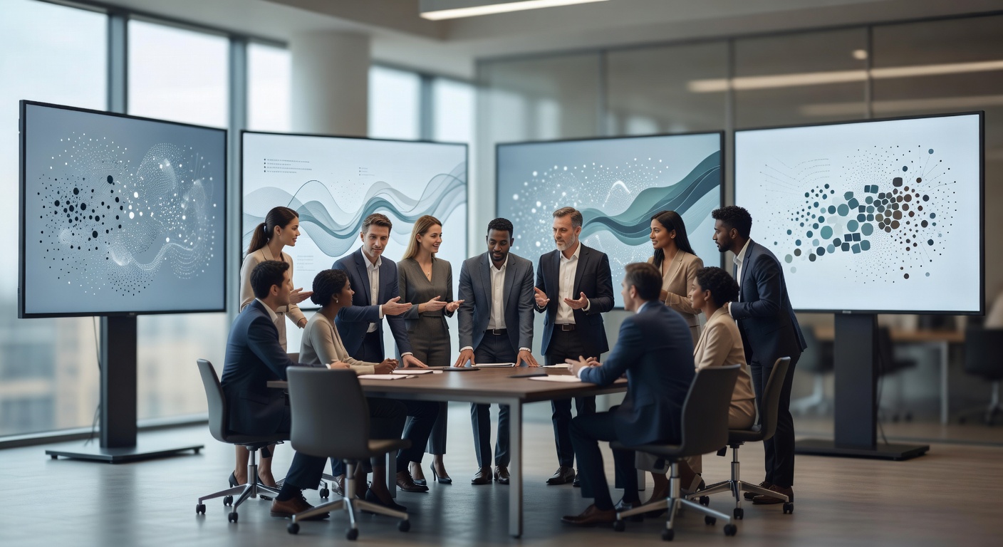 Enterprise team reviewing AI agent adoption metrics