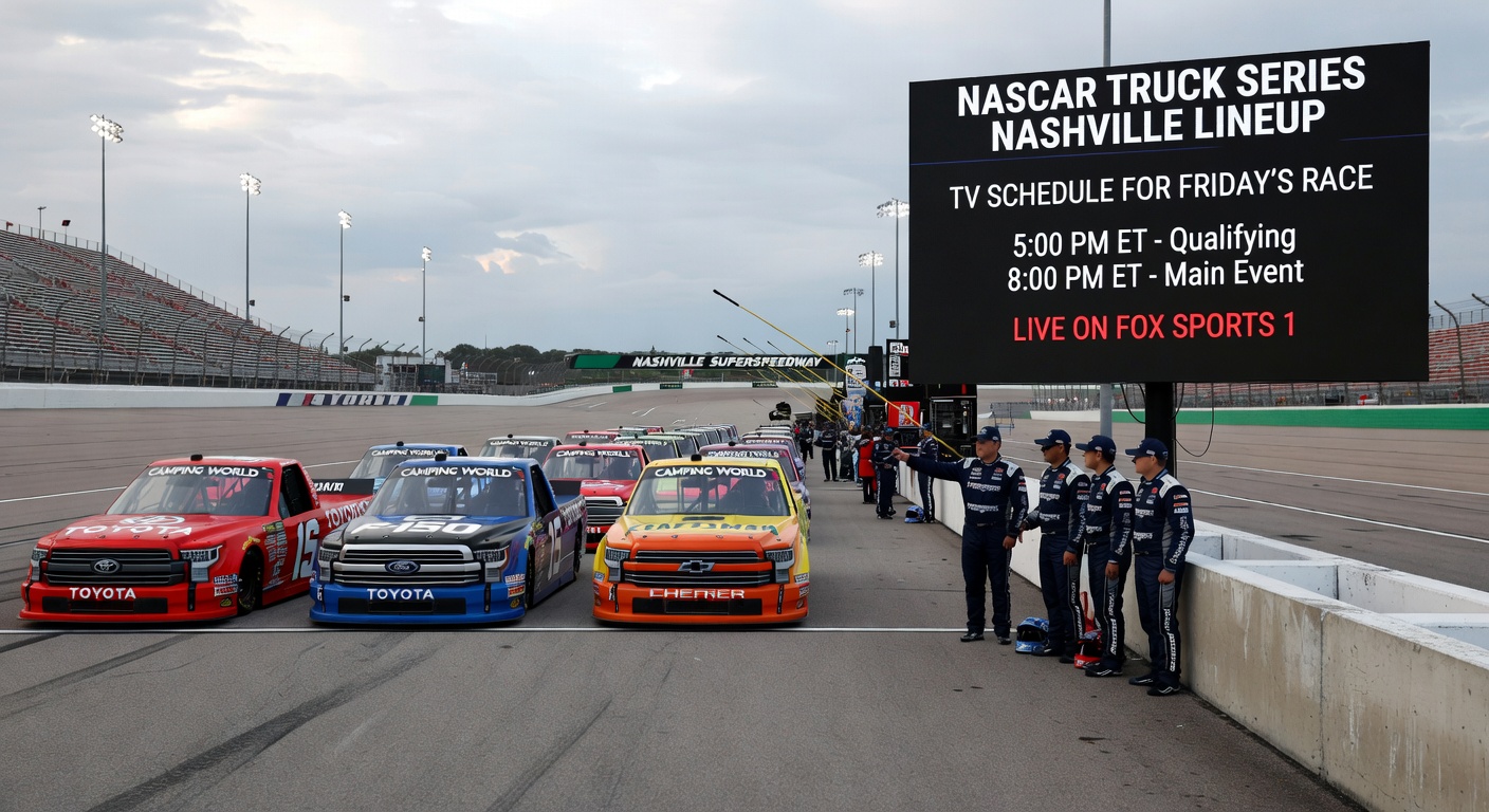 NASCAR Truck Series Nashville lineup, TV schedule for Friday's race