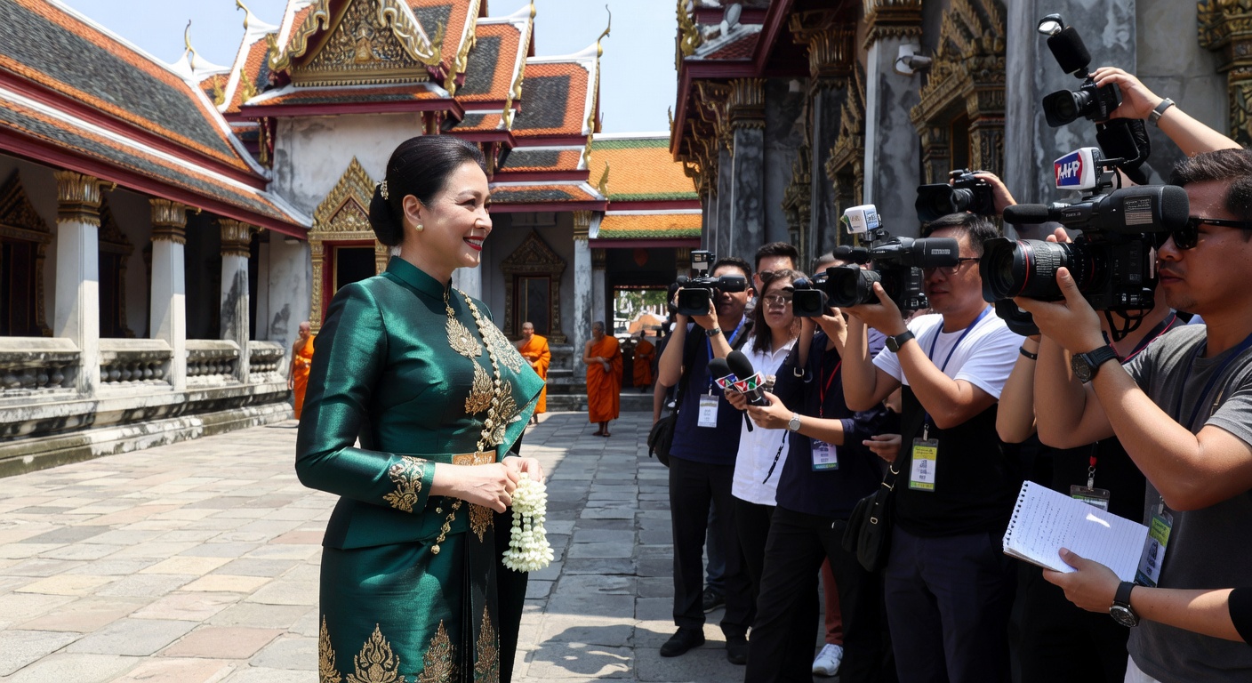 Vietnam’s first lady dons traditional Thai dress on Bangkok cultural tour