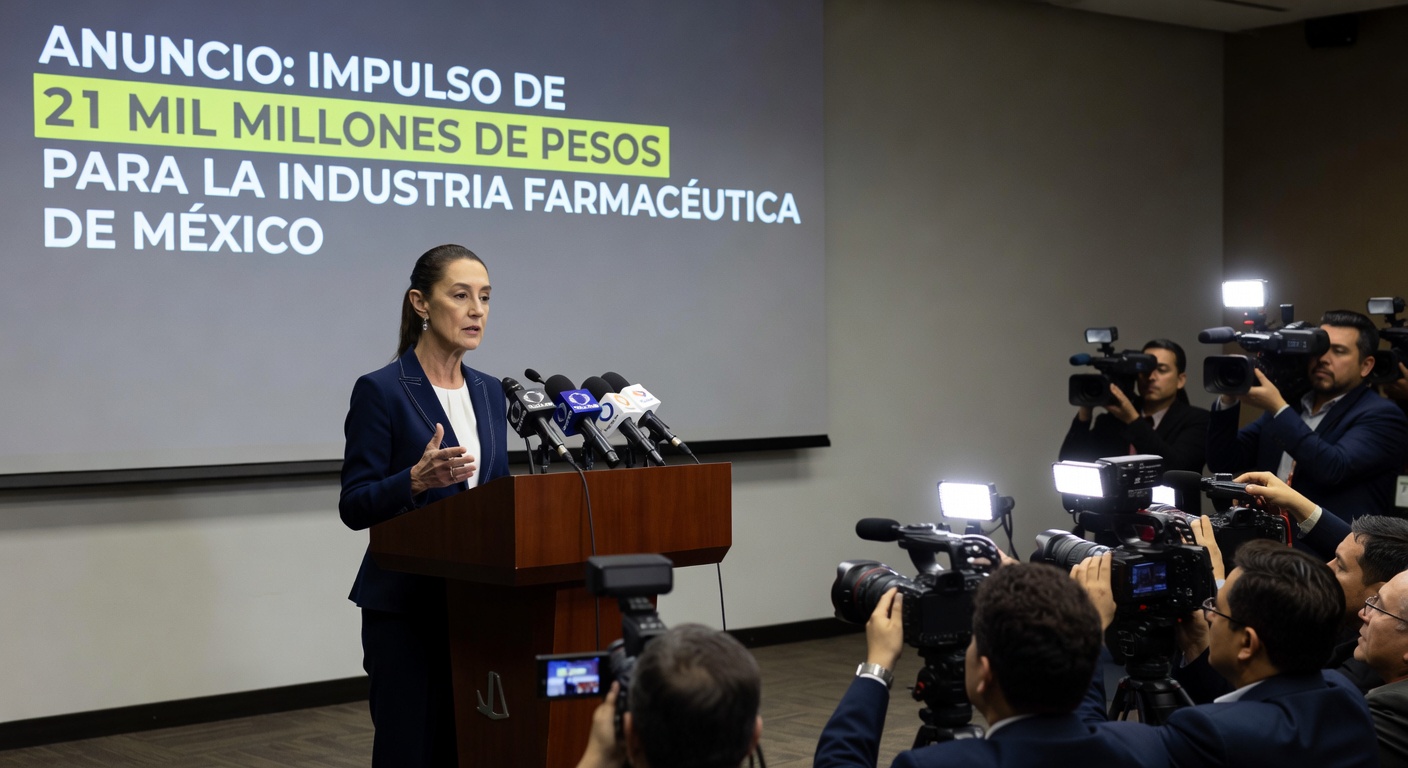 Sheinbaum announces 21 billion-peso boost for Mexico’s pharmaceutical industry, with private-sector funding