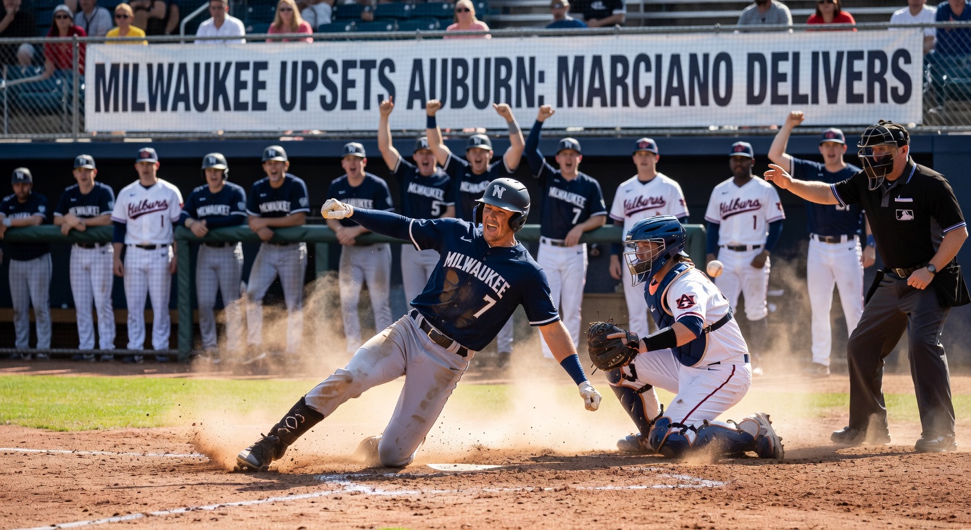 How Milwaukee's attack of Jake Marciano delivered upset vs Auburn baseball