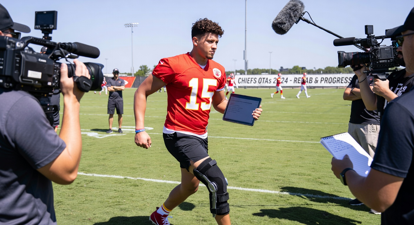 Chiefs QB Patrick Mahomes reveals rehab progress during OTAs