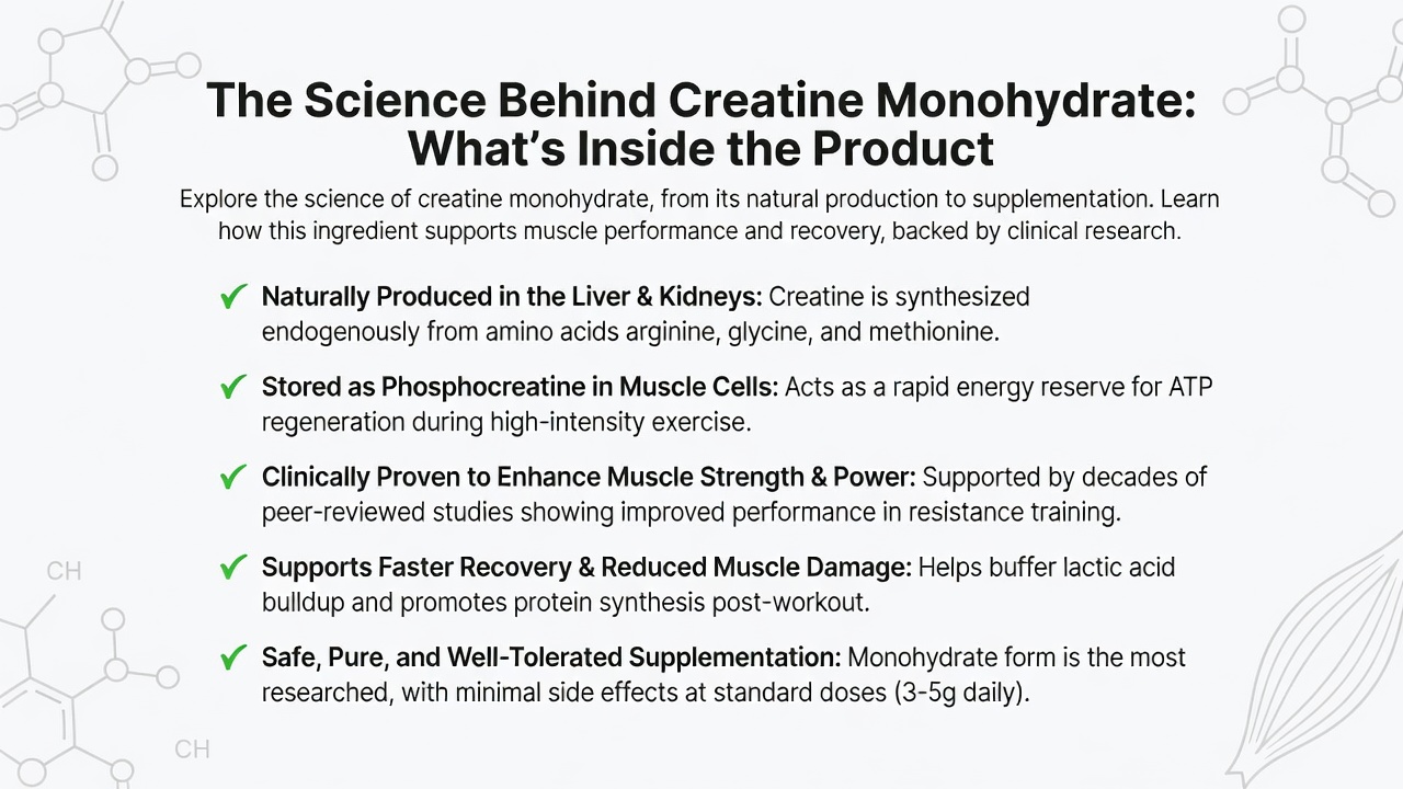 The Science Behind Creatine Monohydrate: What’s Inside the Product