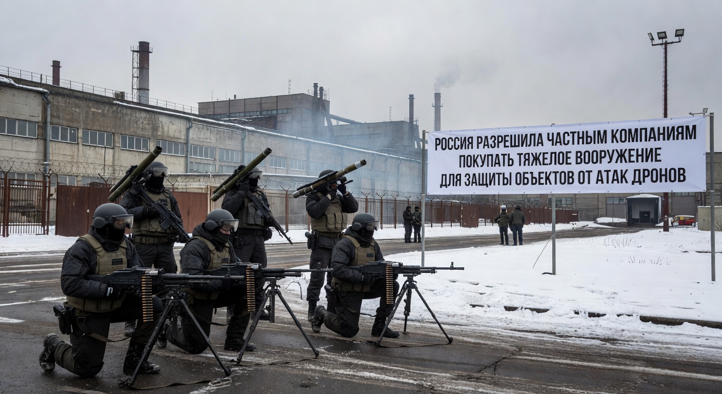 Russia Lets Private Firms Buy Heavy Weapons to Defend Sites From Drone Attacks – RBC