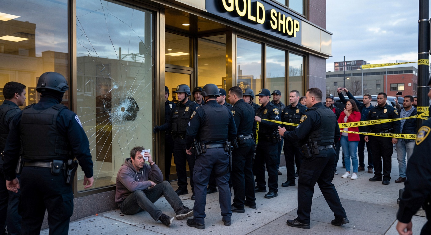 Police Swarm Gold Shop After ‘Robbery’ Scare, Find Man Who Walked Into Glass Door