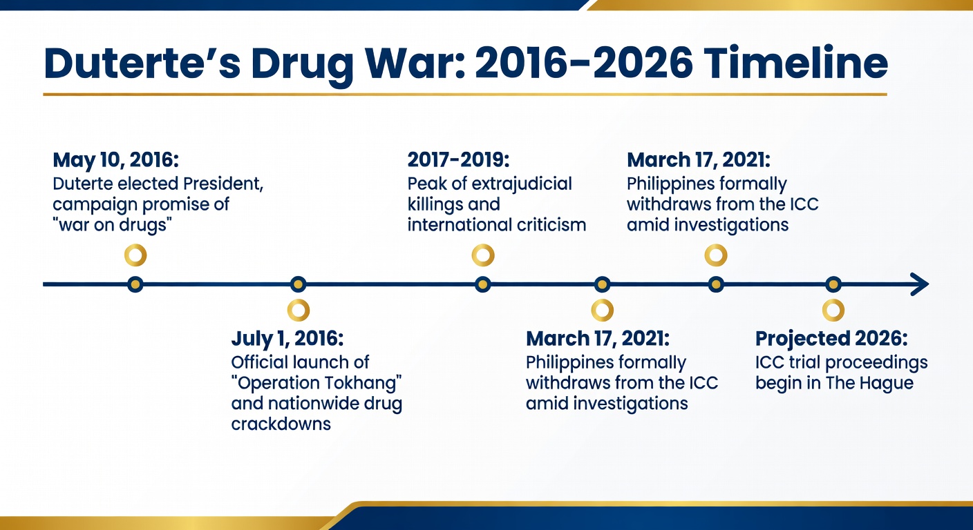 Duterte trial timeline infographic
