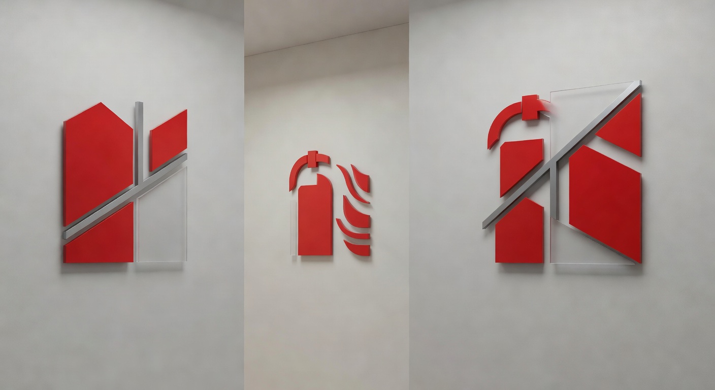 señalética para incendios,: Concepto visual