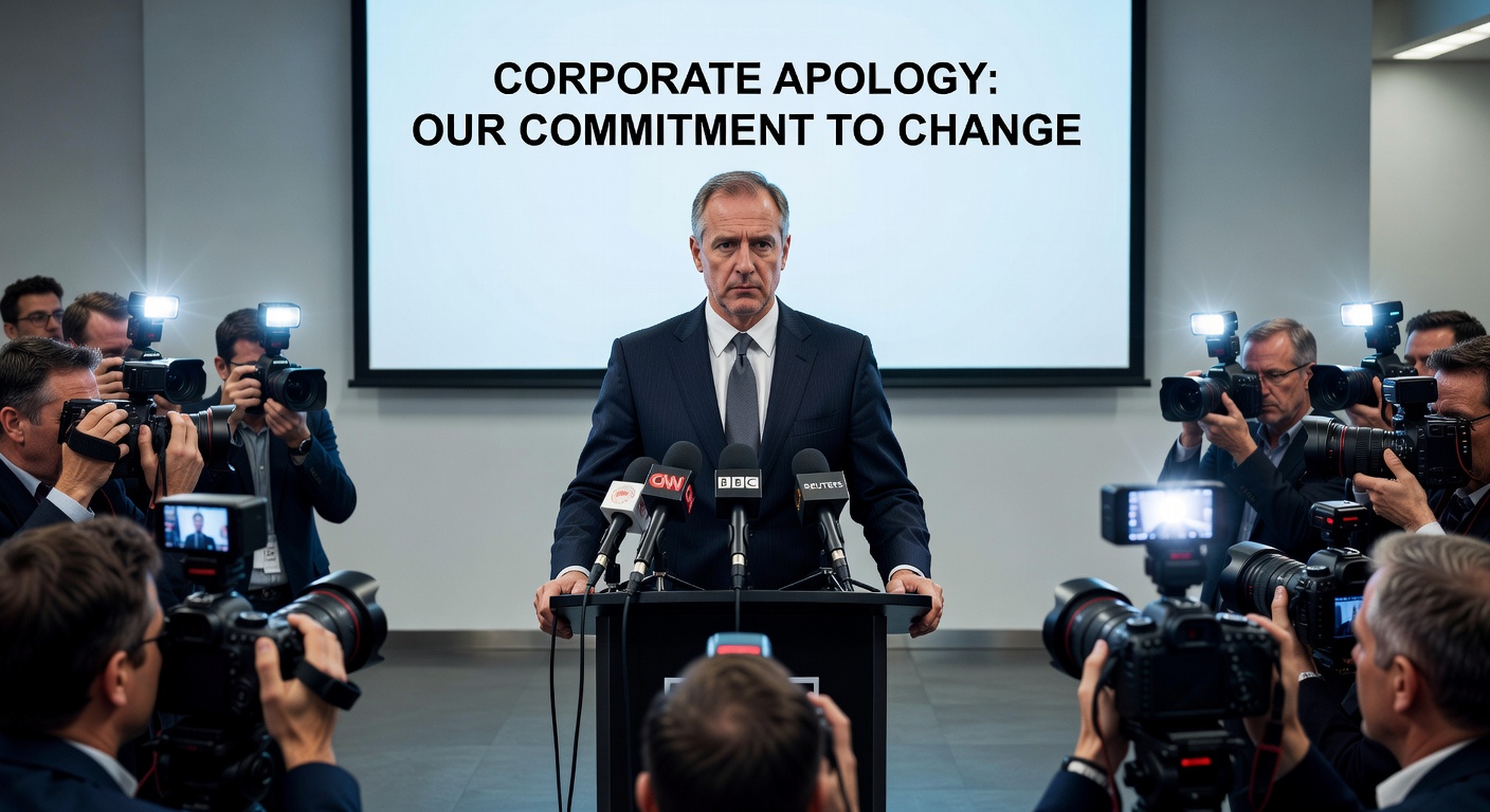 Corporate apology press conference