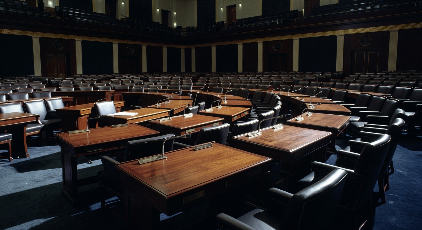 Empty senate chamber