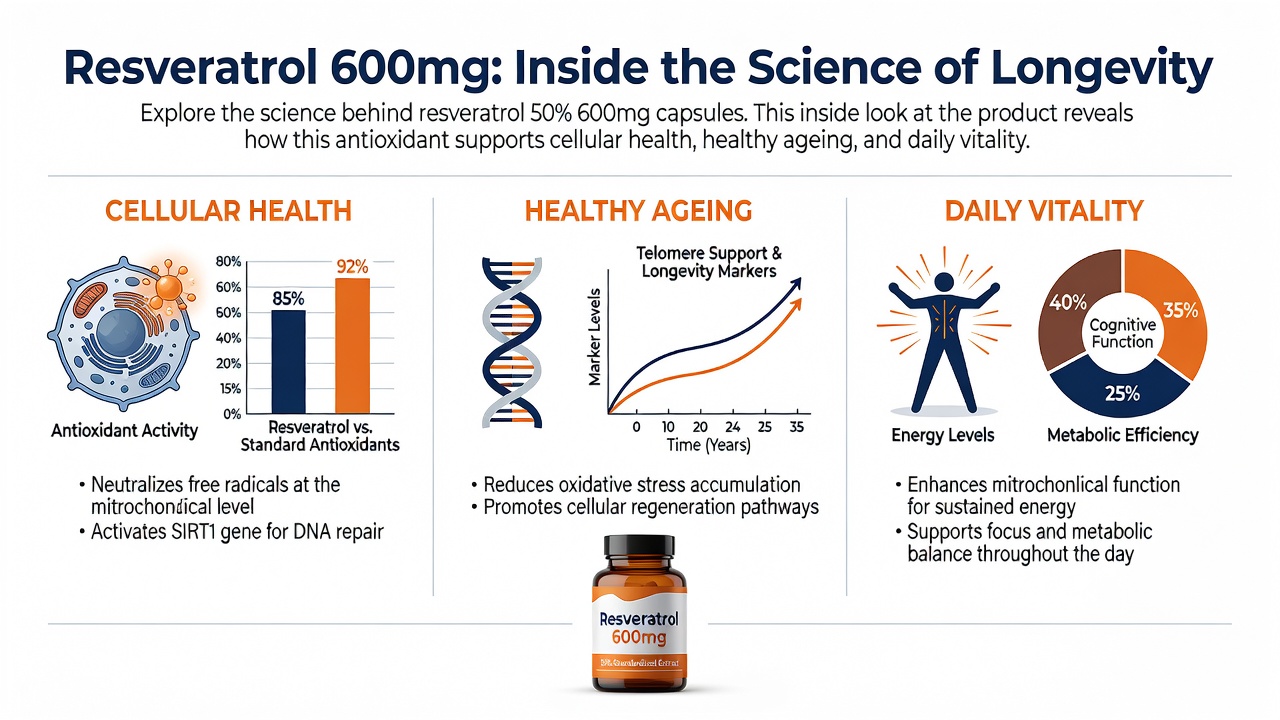 Resveratrol 600mg: Inside the Science of Longevity