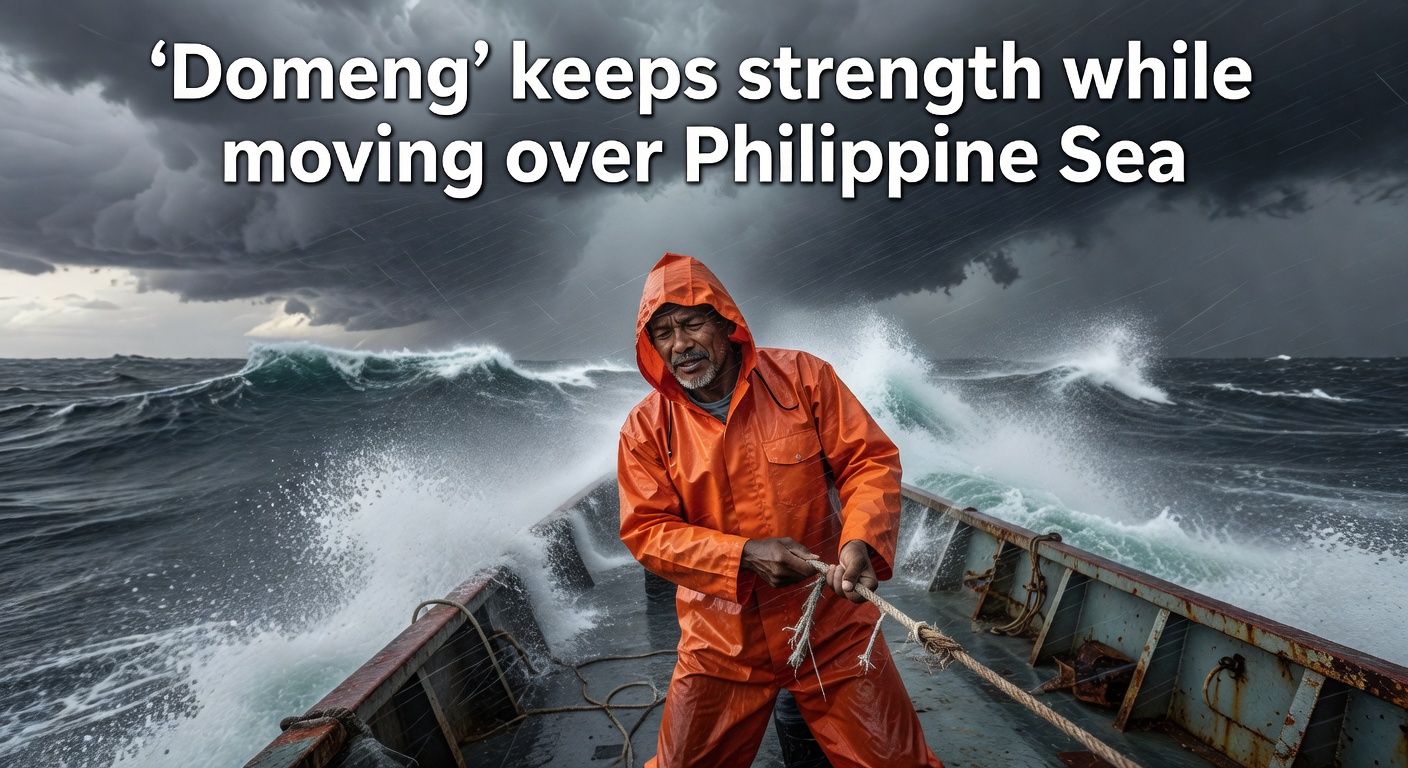 'Domeng' keeps strength while moving over Philippine Sea