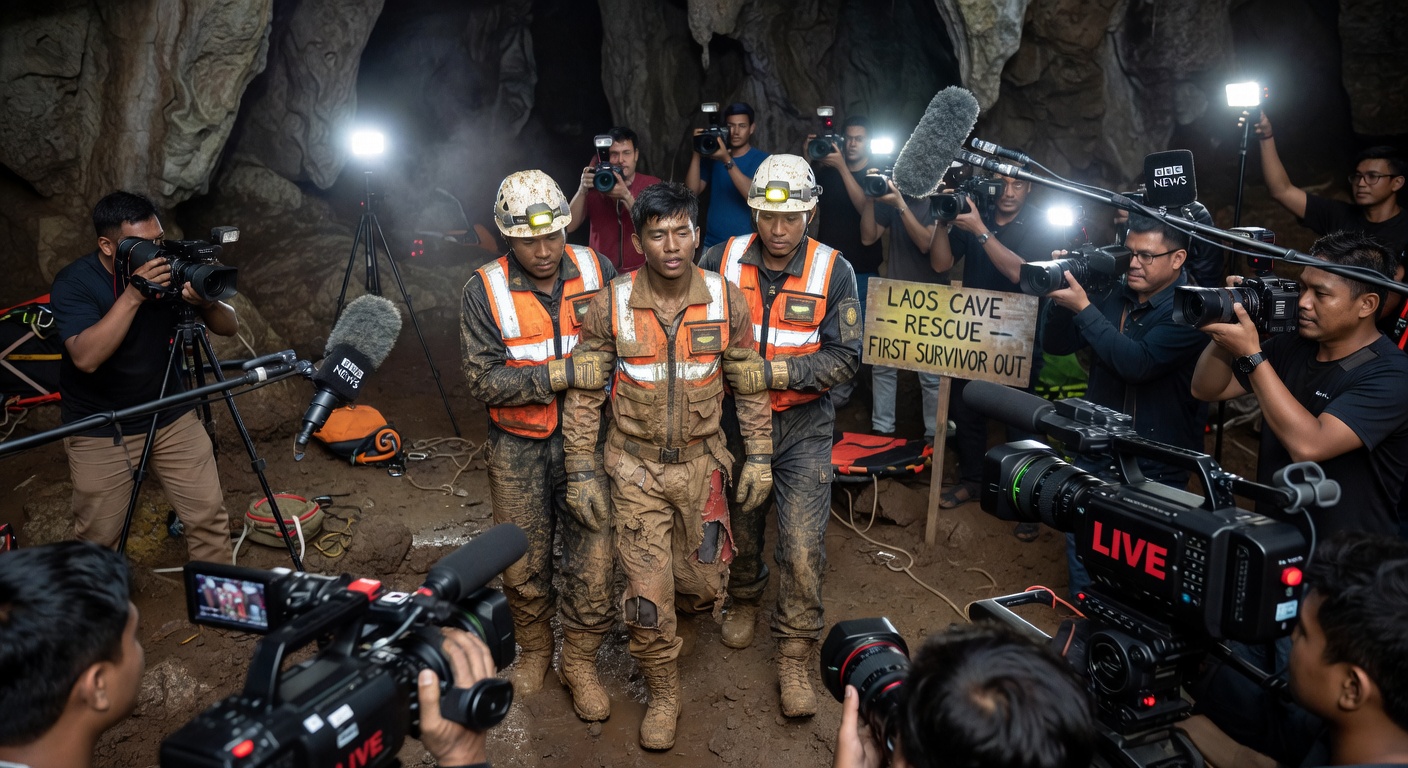 Laos cave rescue: First survivor brought out