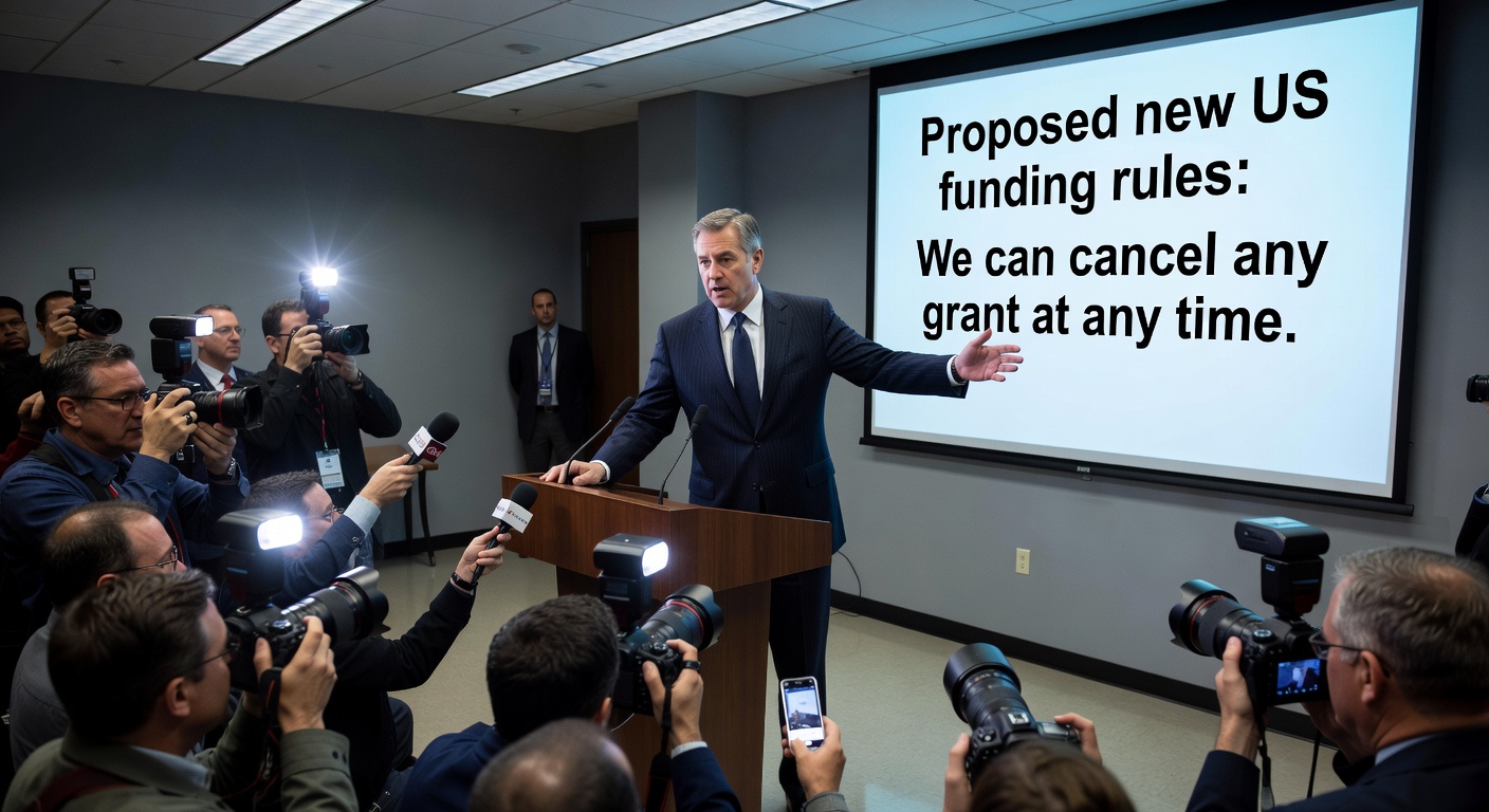 Proposed new US funding rules: We can cancel any grant at any time