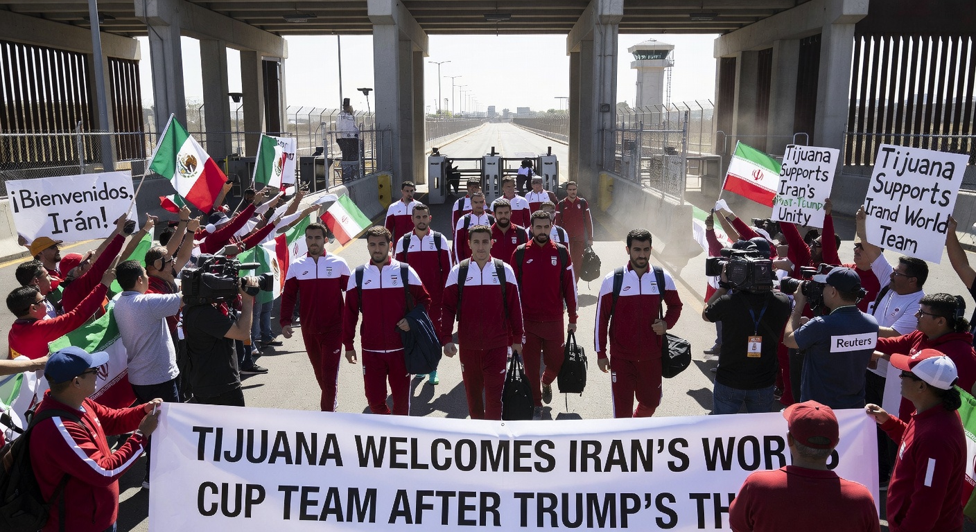 Tijuana welcomes Iran’s World Cup team as it crosses the border after Trump’s threats