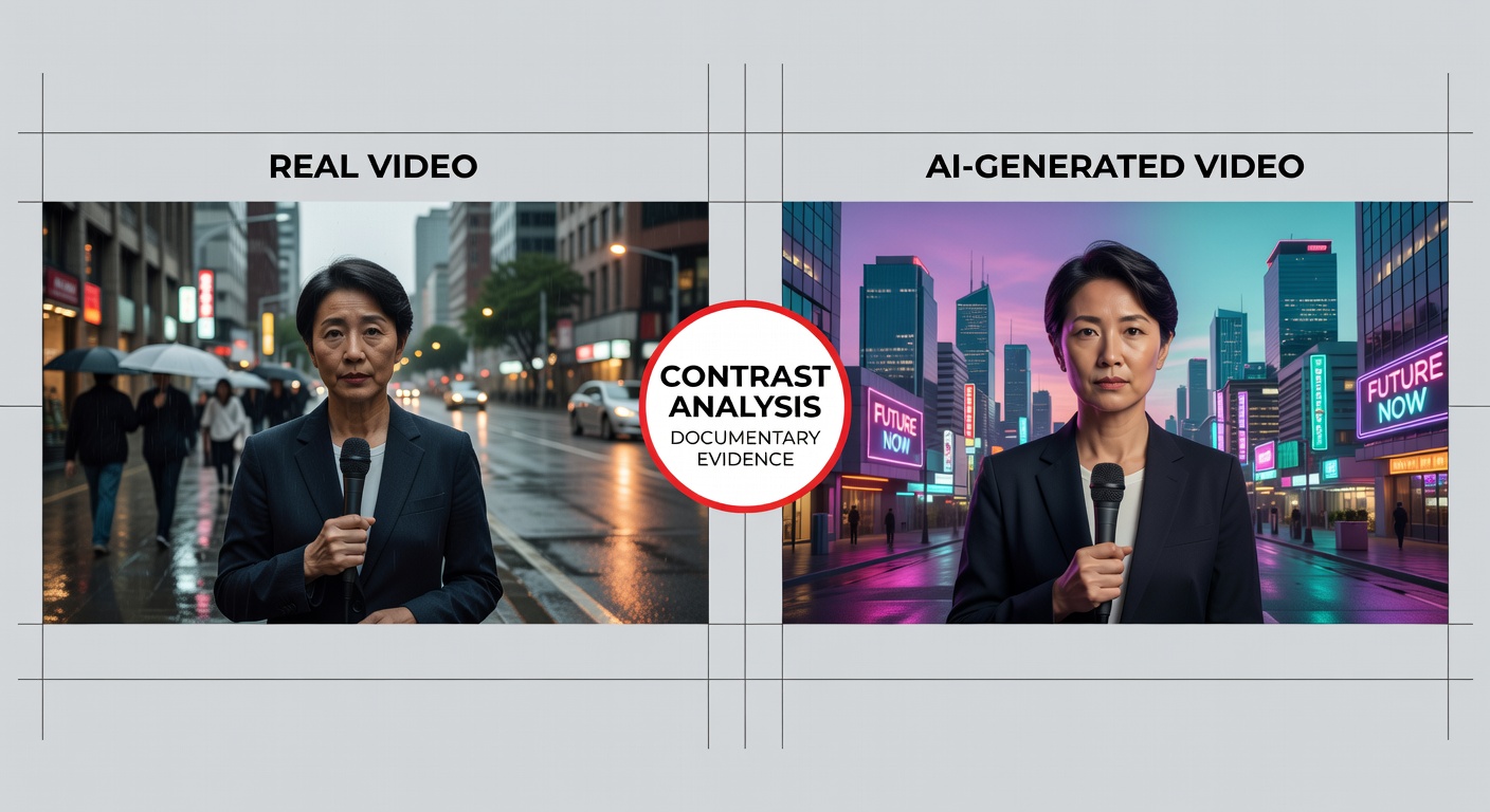 Real vs AI video comparison