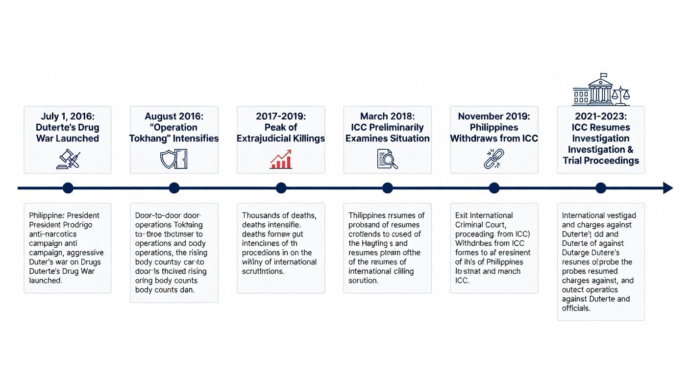 Duterte ICC trial timeline infographic