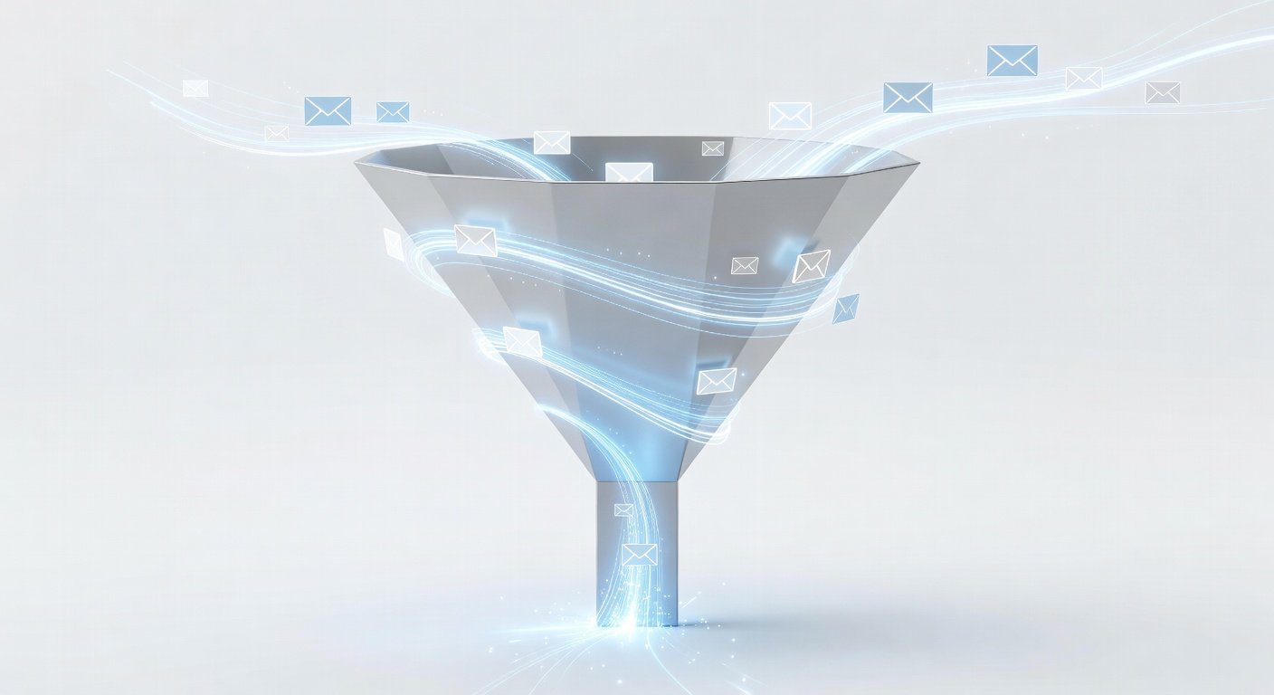 Embudo de ventas con email marketing: Concepto visual