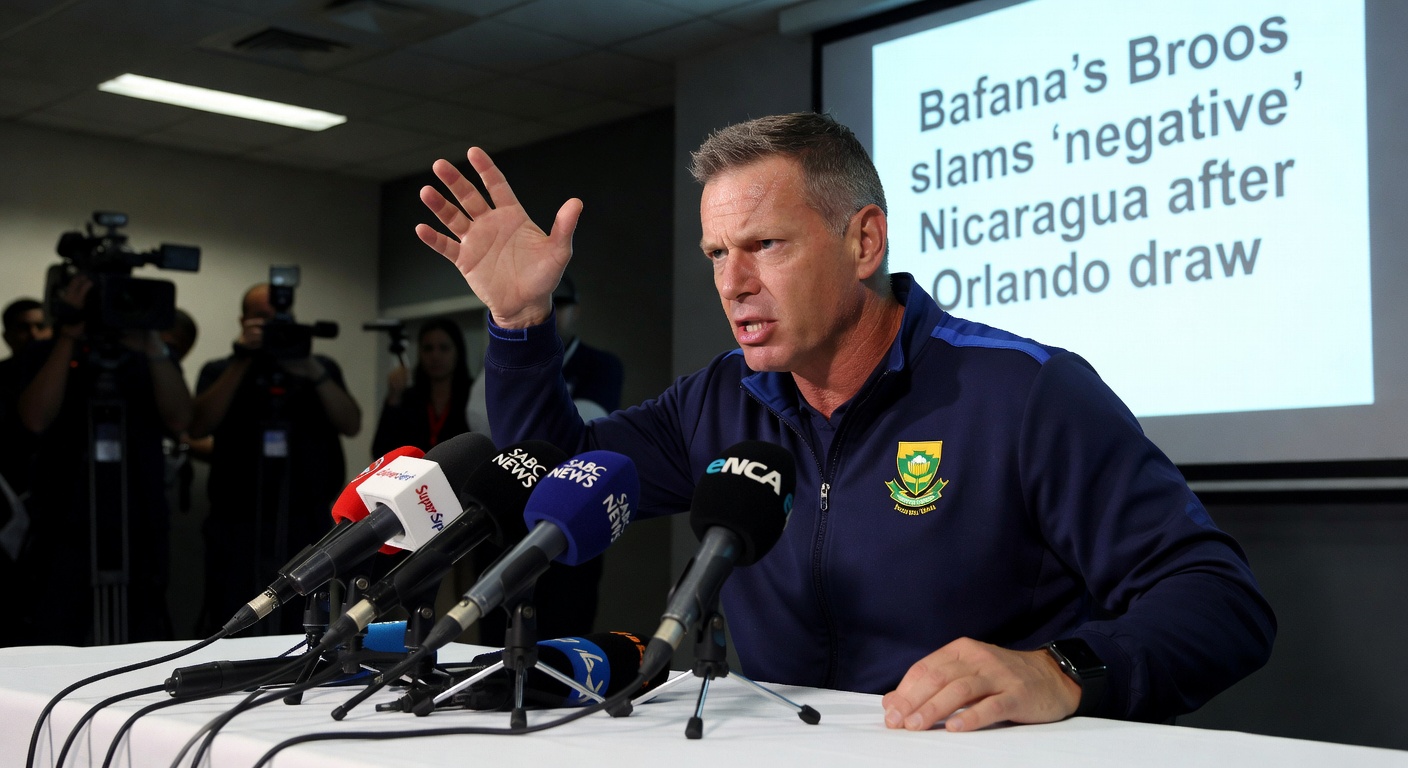 Bafana’s Broos slams ‘negative’ Nicaragua after Orlando draw