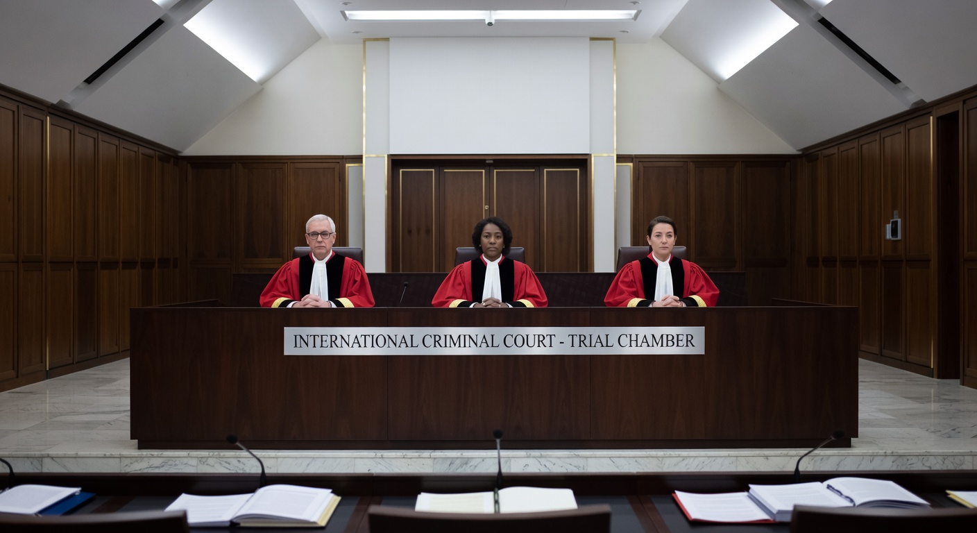 ICC judges in red robes