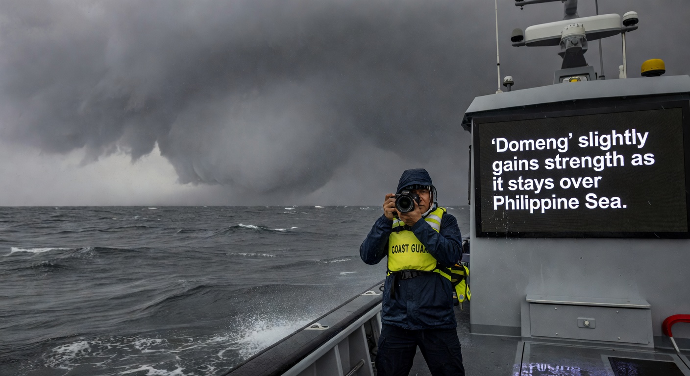 'Domeng' slightly gains strength as it stays over Philippine Sea
