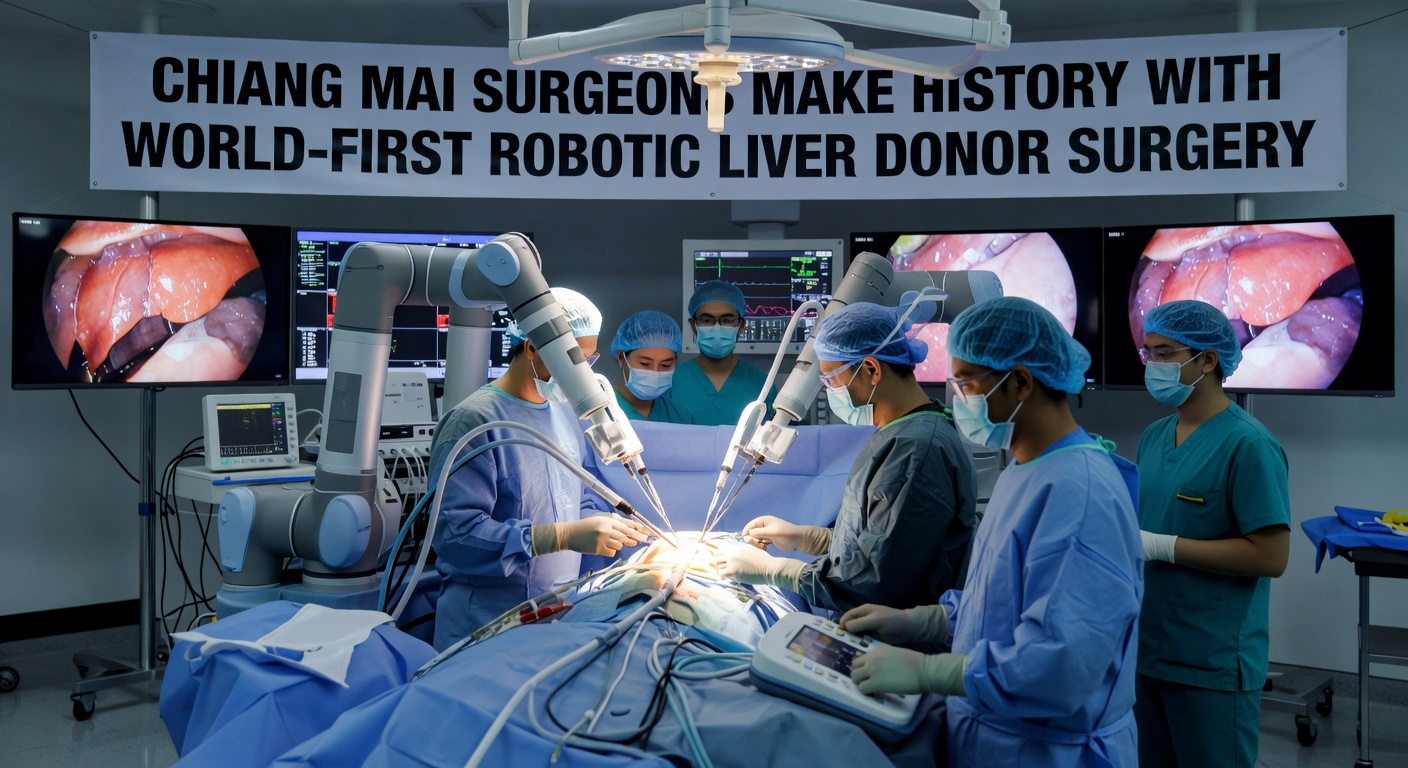 Chiang Mai surgeons make history with world-first robotic liver donor surgery