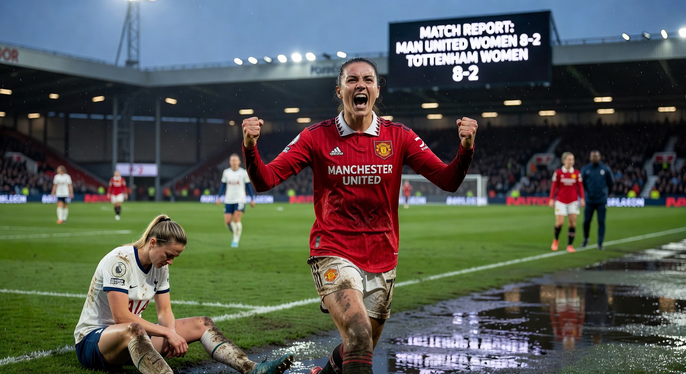 Man United Women 8-2 Tottenham Women: Match Report