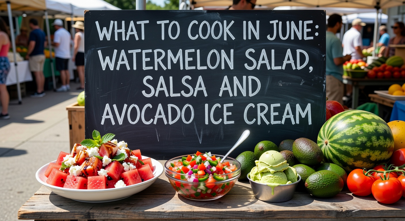 What to cook in June: Watermelon salad, salsa and avocado ice cream