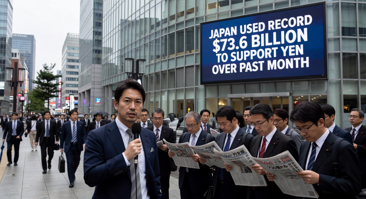 Japan used record $73.6 billion to support yen over past month