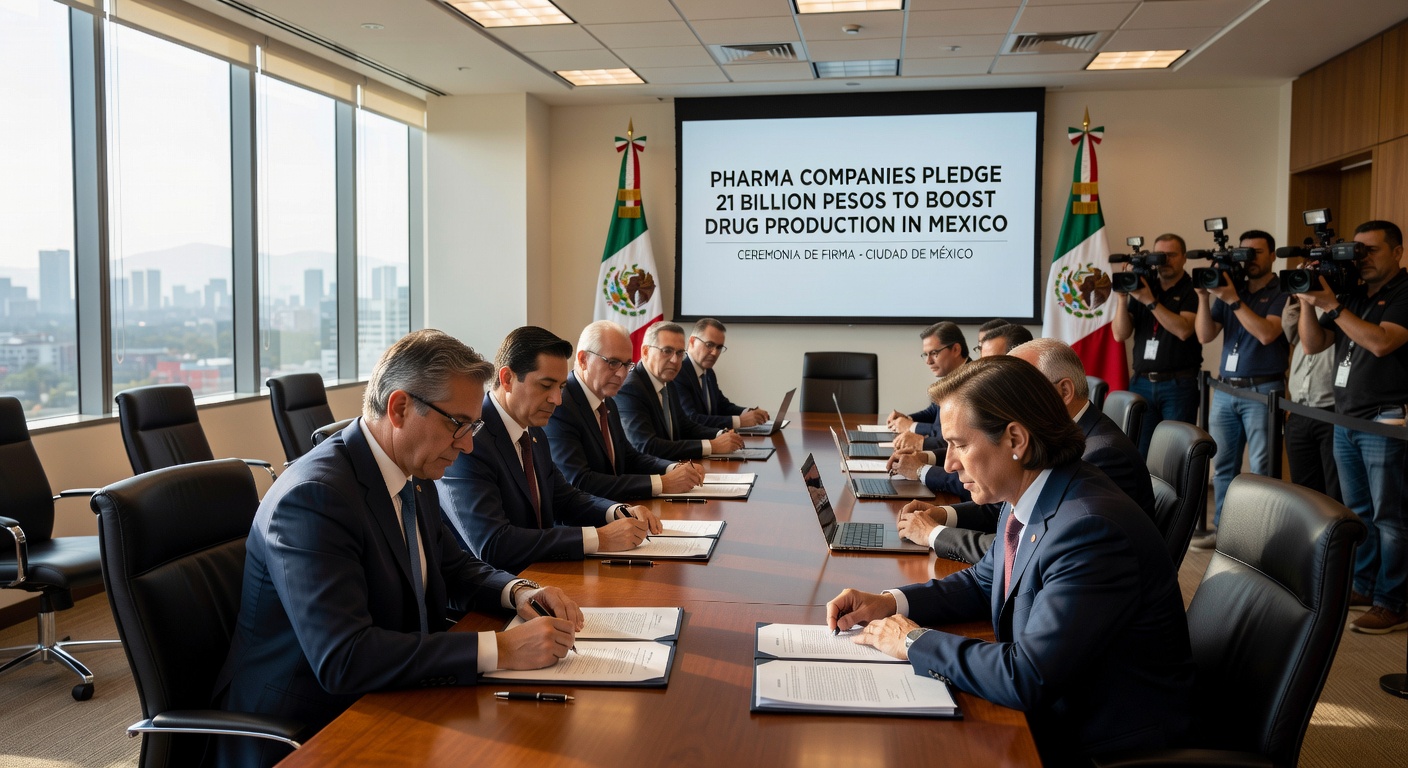 Pharma companies pledge 21 billion pesos to boost drug production in Mexico