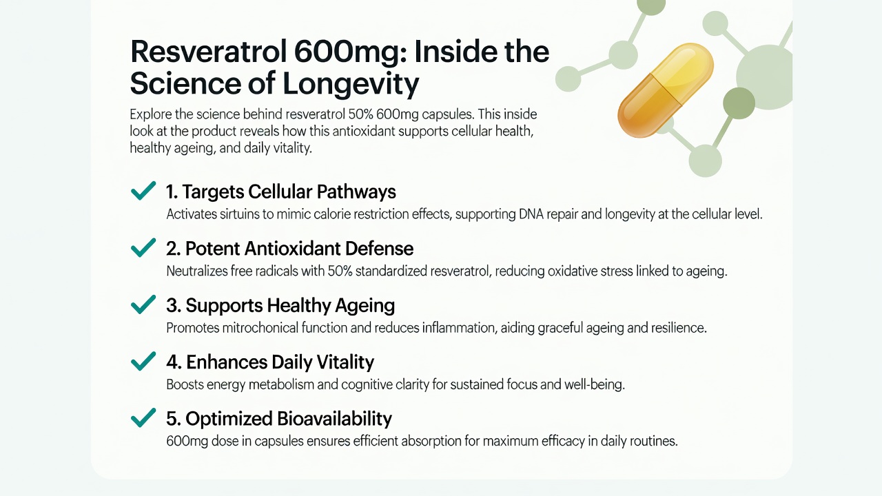 Resveratrol 600mg: Inside the Science of Longevity