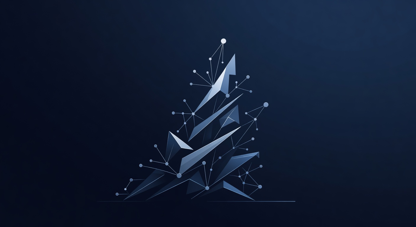 Abstract representation of AI agent market growth projections to 2026