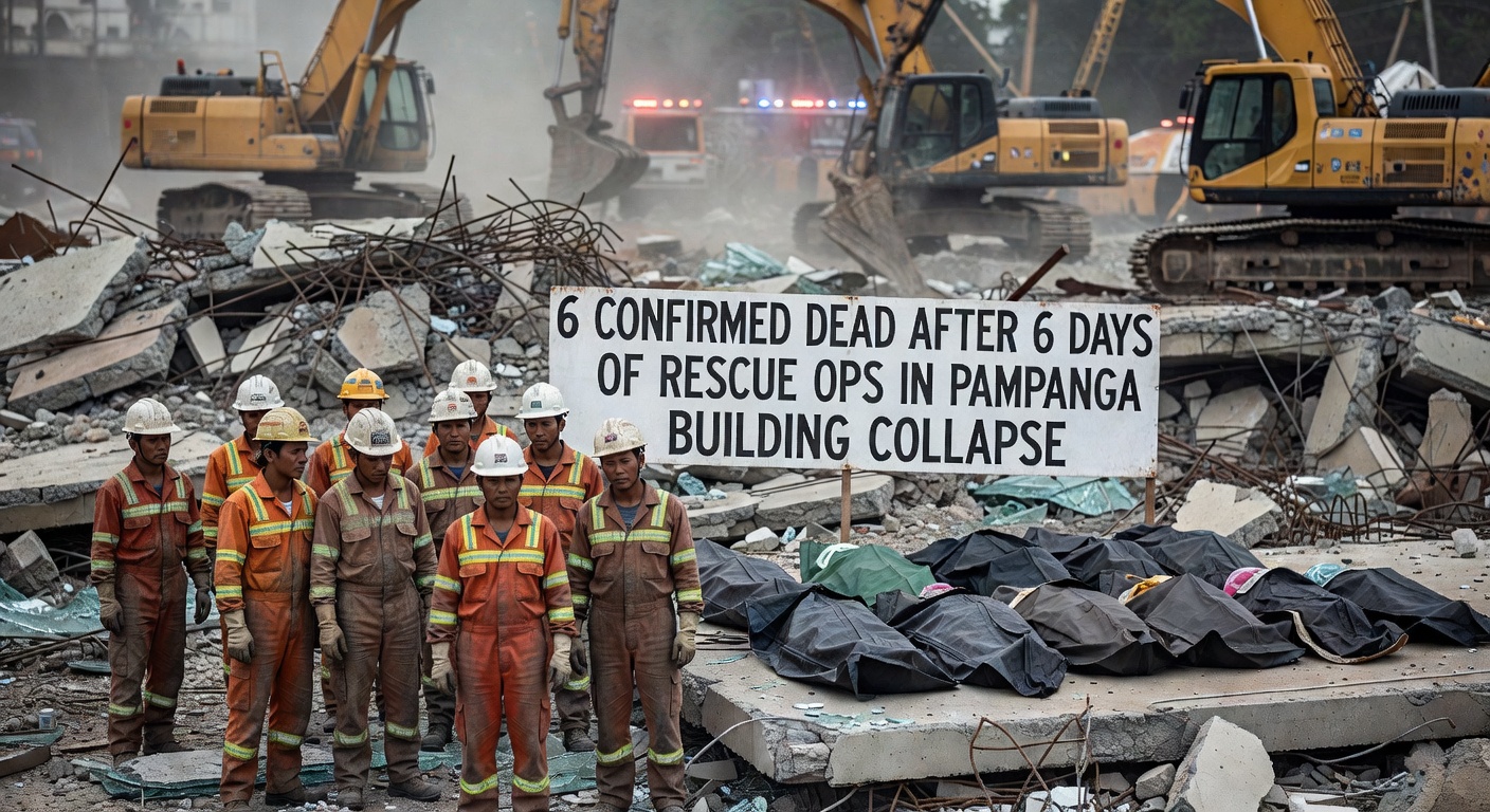 6 confirmed dead after 6 days of rescue ops in Pampanga building collapse