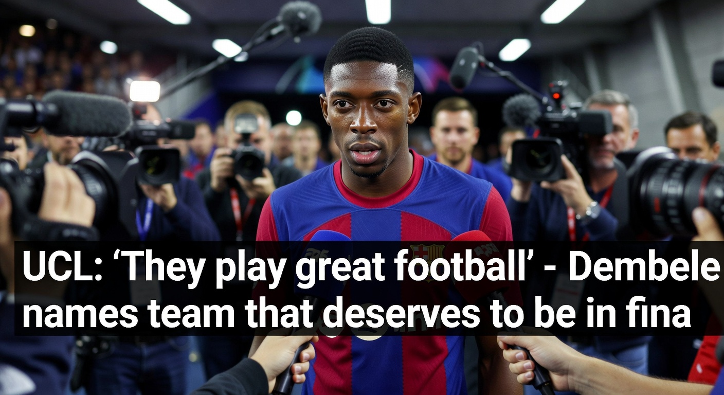 UCL: ‘They play great football’ – Dembele names team that deserves to be in final