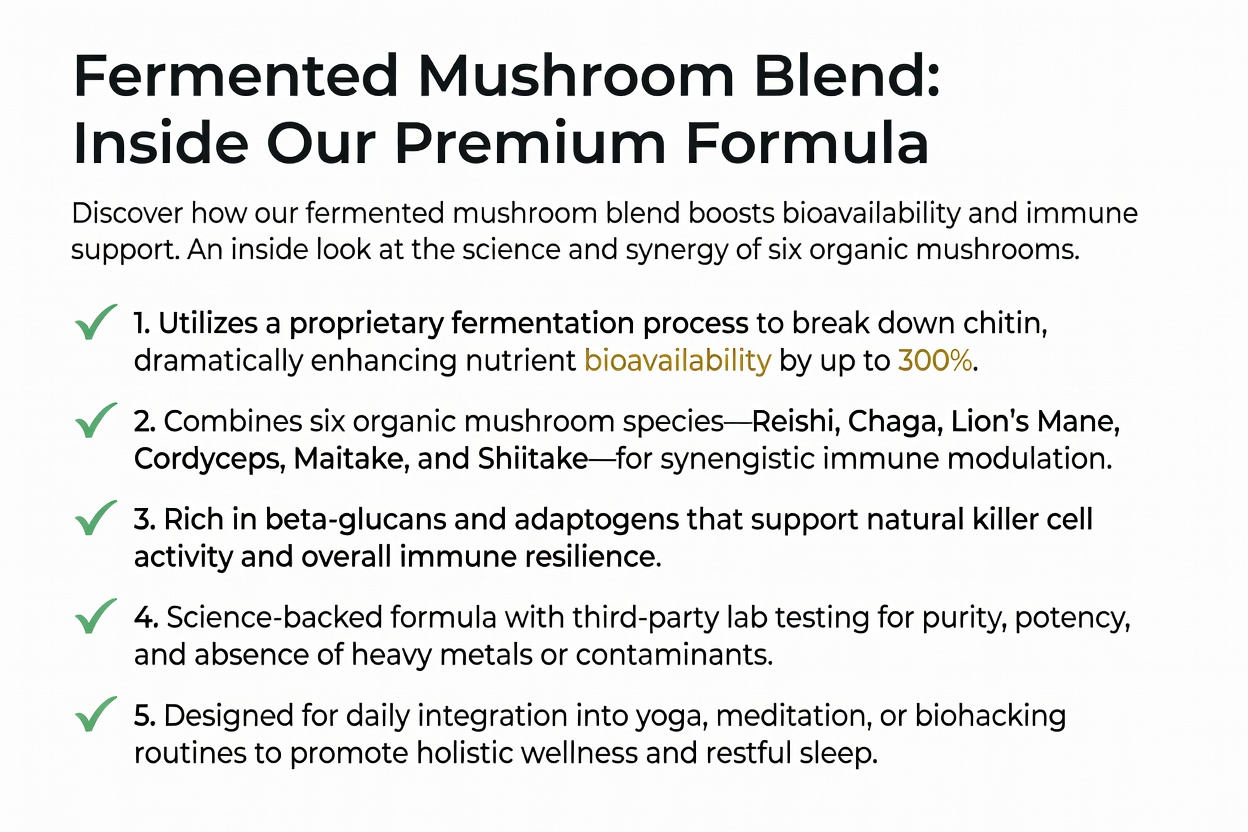 Fermented Mushroom Blend: Inside Our Premium Formula