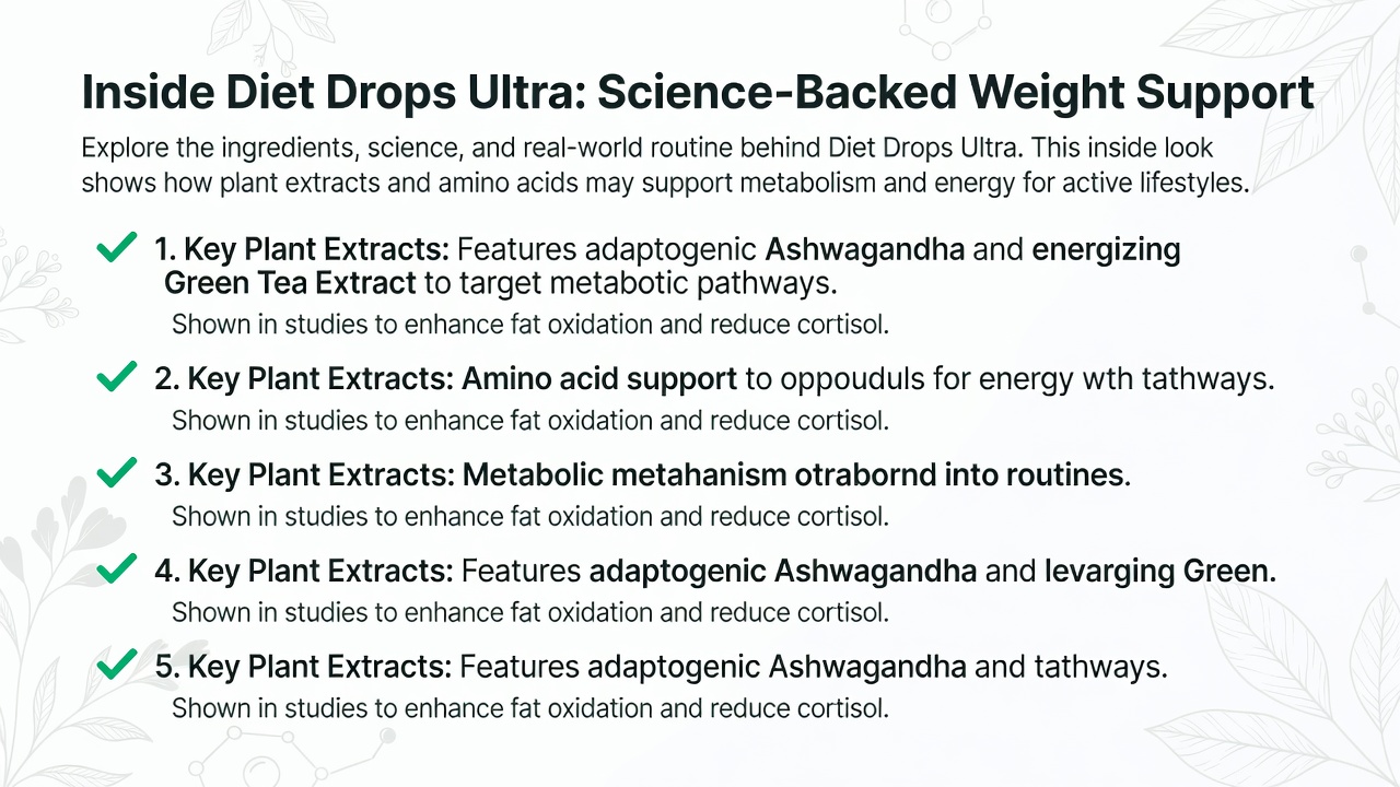 Inside Diet Drops Ultra: Science-Backed Weight Support
