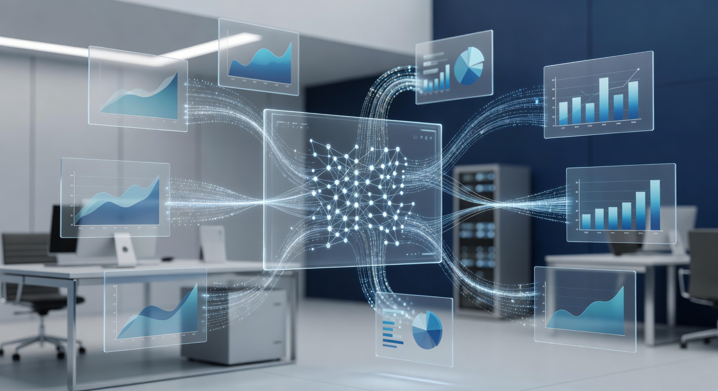 como generar reportes empresariales desde un ERP: Concepto visual