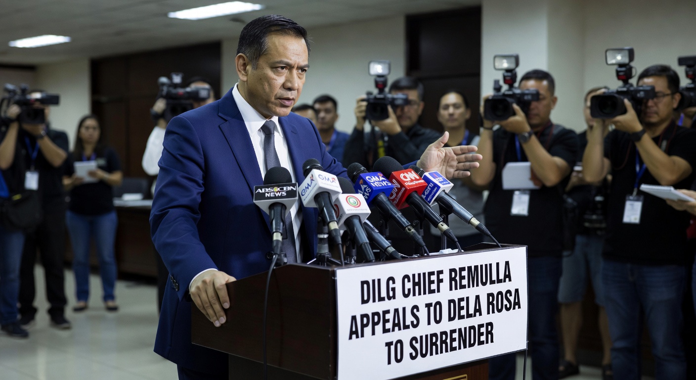 DILG chief Remulla appeals to Dela Rosa to surrender