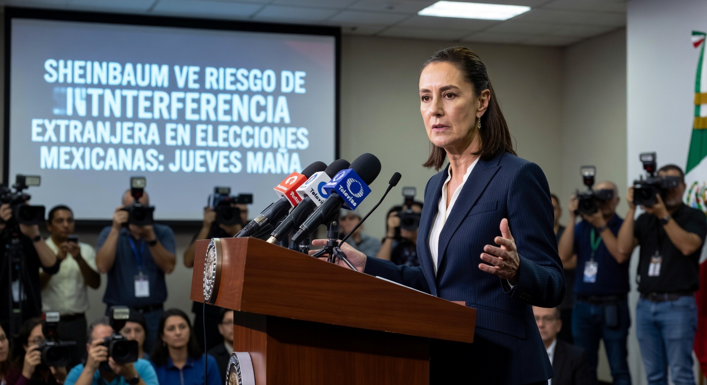 Sheinbaum sees risk of foreign interference in Mexican elections: Thursday’s mañanera recapped