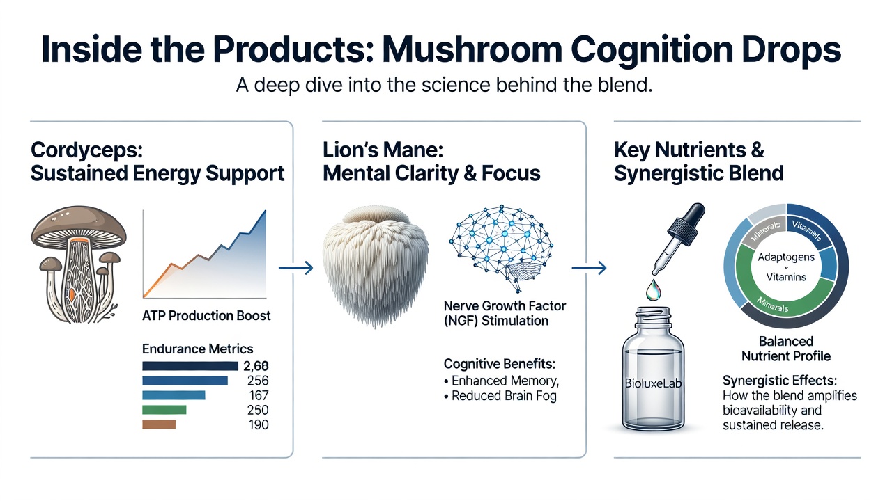 Inside the Products: Mushroom Cognition Drops
