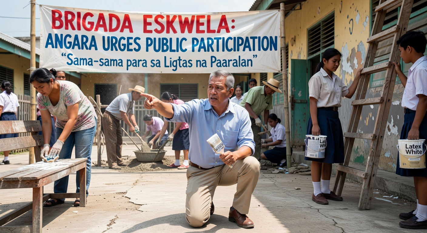 Angara urges public participation in Brigada Eskwela