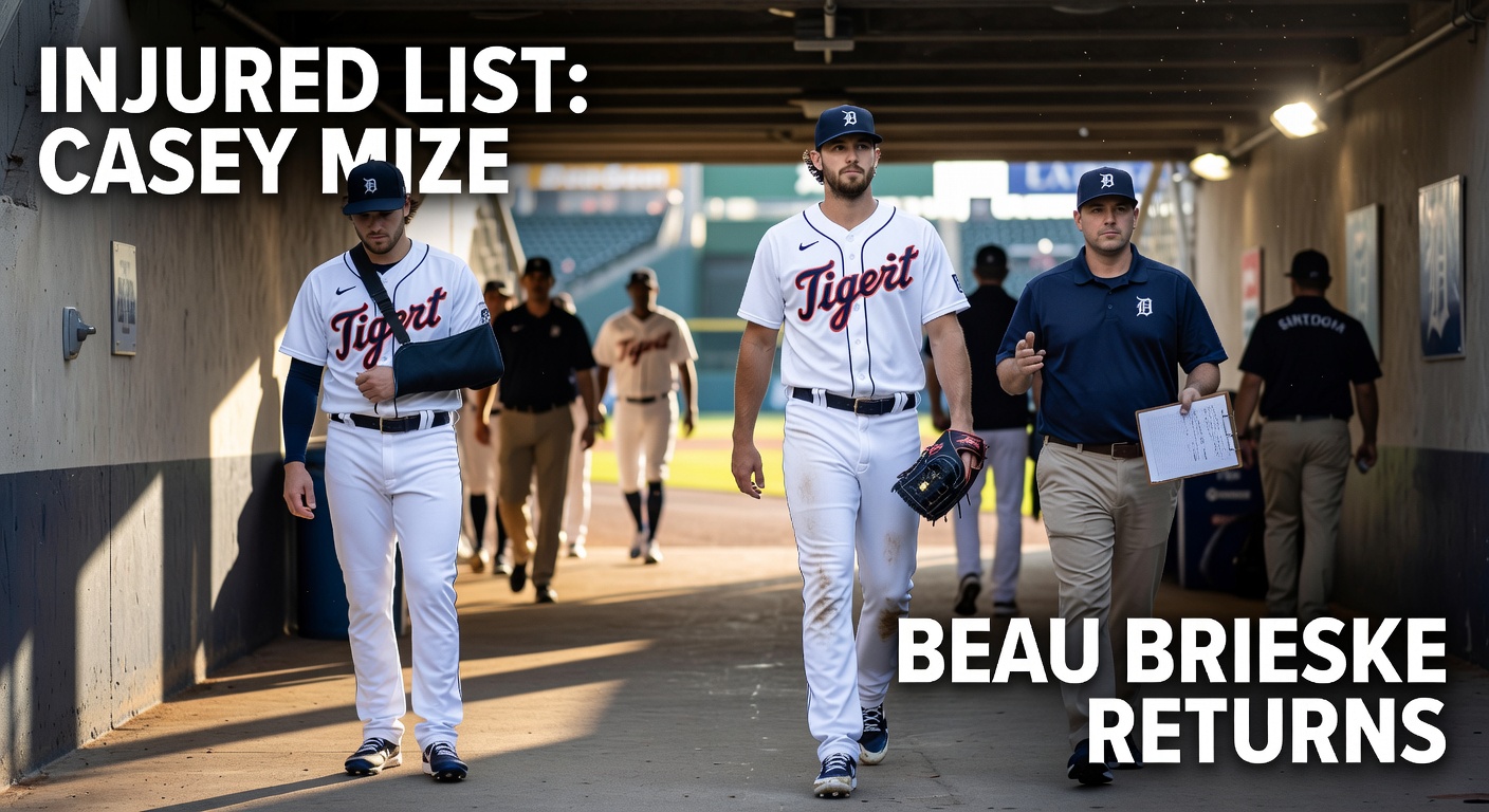 Detroit Tigers' Casey Mize lands on injured list; Beau Brieske returns
