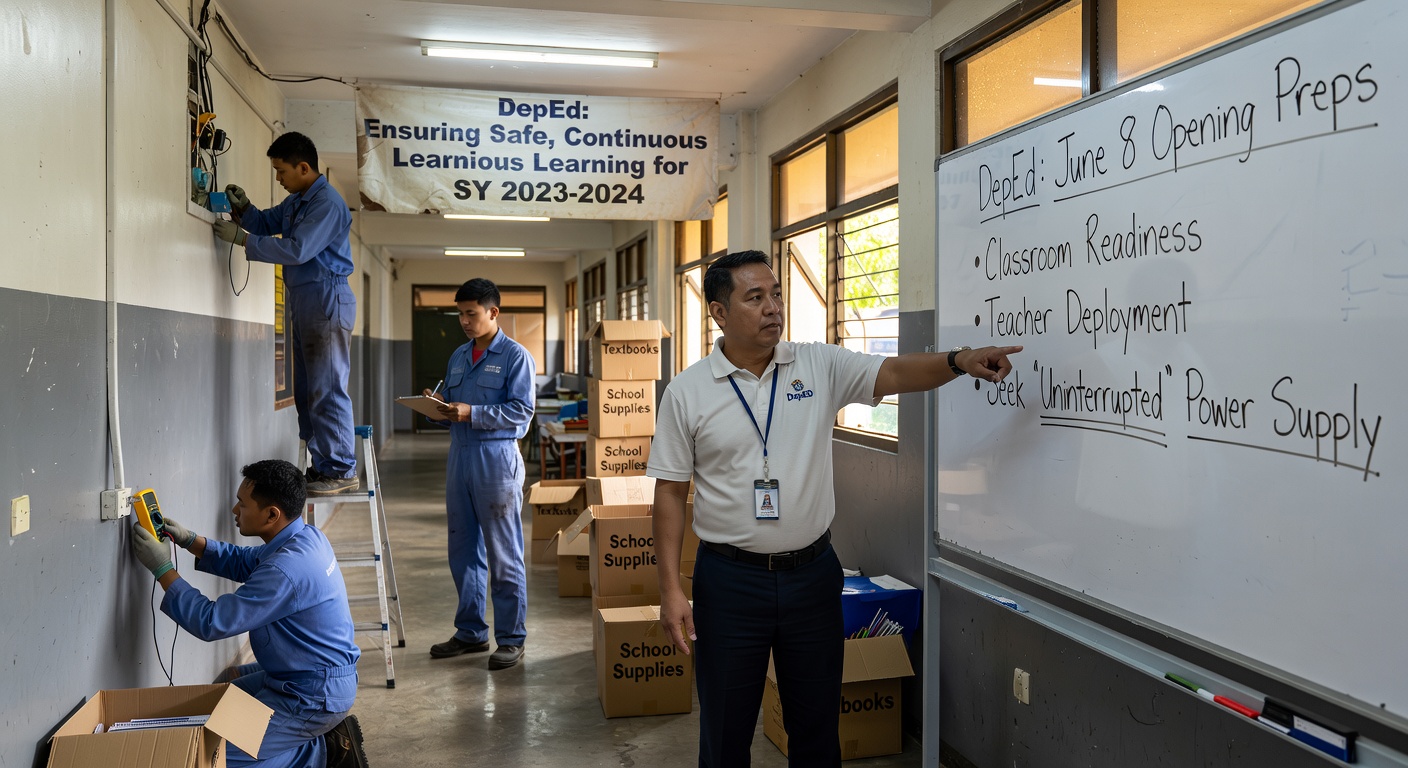 DepEd begins June 8 opening preps, seeks 'uninterrupted' power in schools