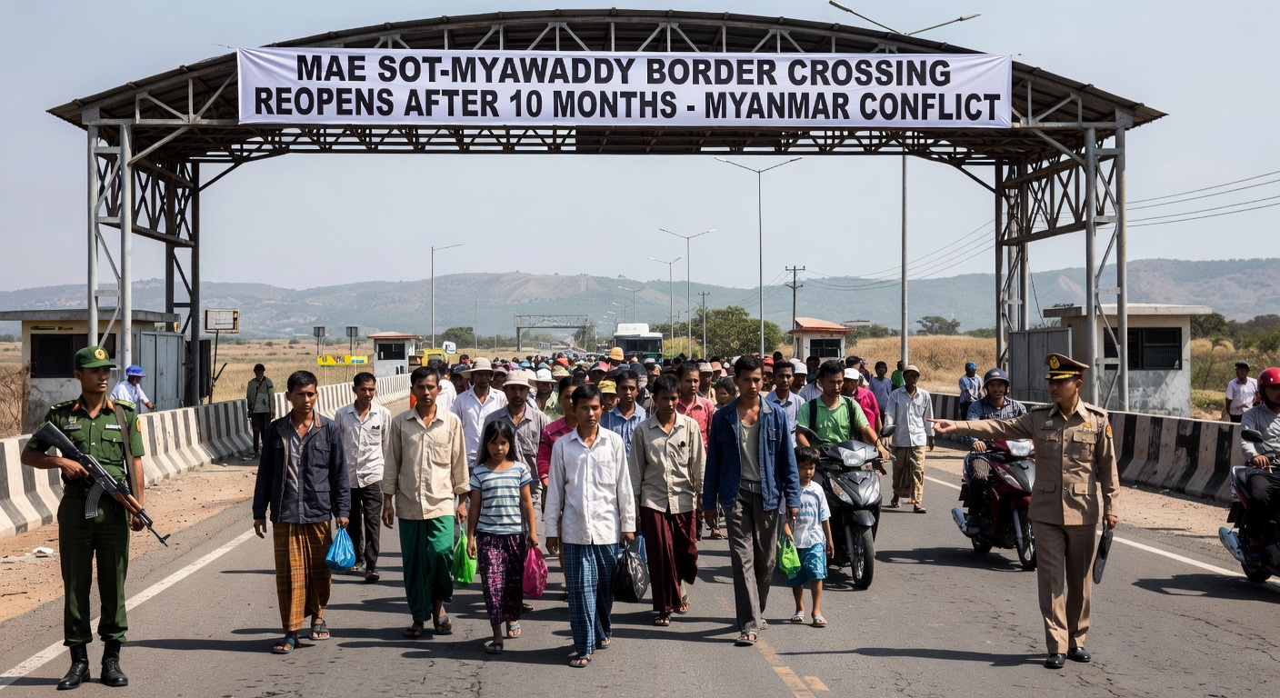 Mae Sot-Myawaddy border crossing shut by Myanmar conflict reopens after 10 months